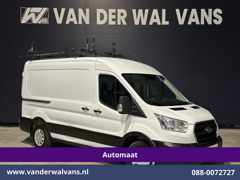 Ford Transit 2.0 TDCI 131pk Automaat L2H2 inrichting Euro6 Airco | Navigatie | Cruisecontrol Dakdraagsysteem met Ladderhouder, Android Auto, Parkeersensoren, Bijrijdersbank