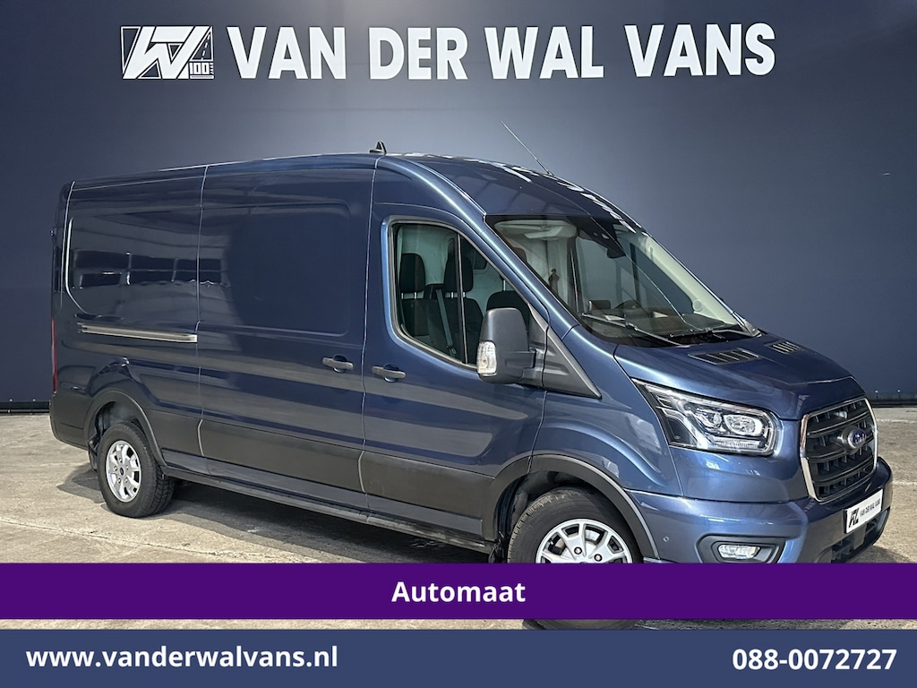 Ford Transit 2.0 TDCI 185pk Automaat L3H2 Euro6 Airco | Camera | Navigatie | LED | Cruisecontrol, Trekhaak, Verwarmde Voorruit, LM Velgen, Parkeersensoren, Bijrijdersbank