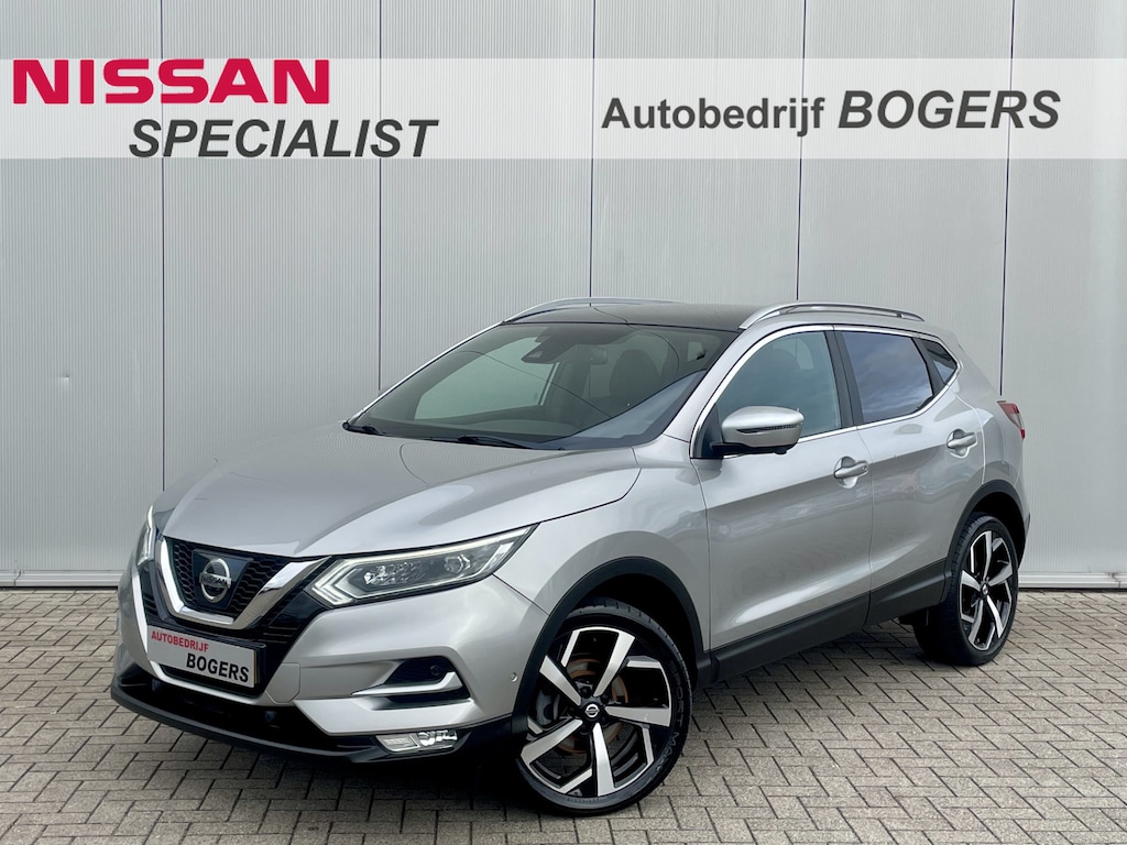Nissan Qashqai 1.6 DIG-T 163 Pk Tekna Plus Navigatie, Panoramadak, Leder, LED, 19"Lm, 360 Camera, Stoel verwarming,