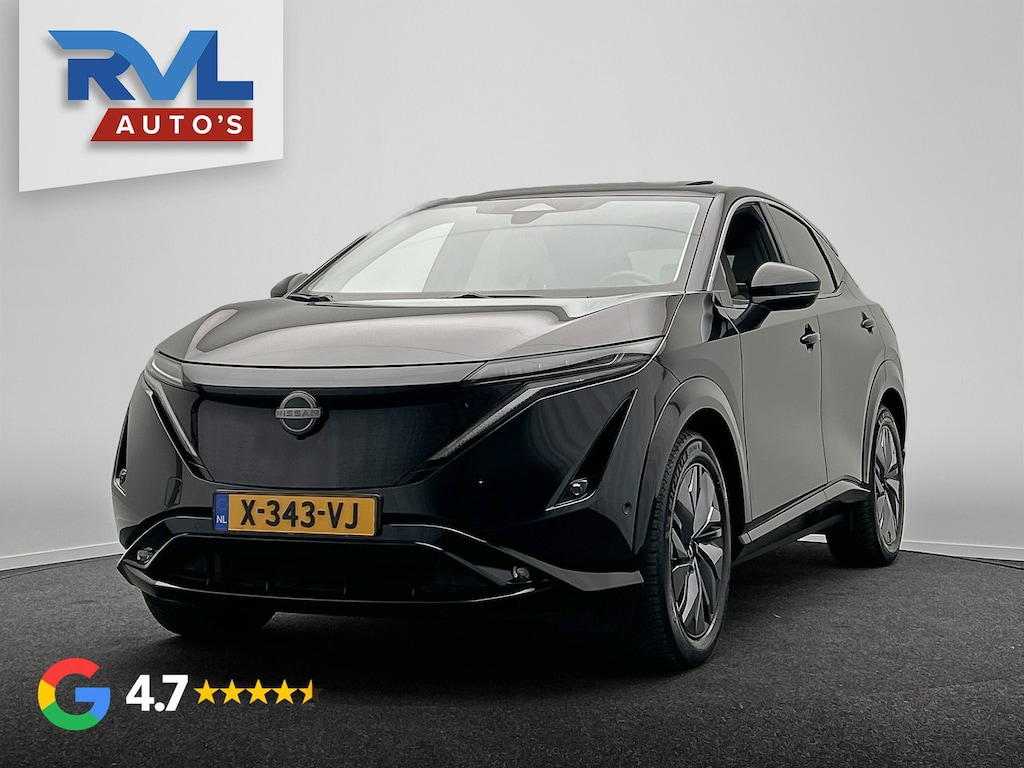 Nissan Ariya Evolve 91 kWh SOH 99%| Origineel NL | 1e Eigenaar | Trekhaak | Adapt.Cruise | 360Cam | Panoramadak | Memory | Head-up