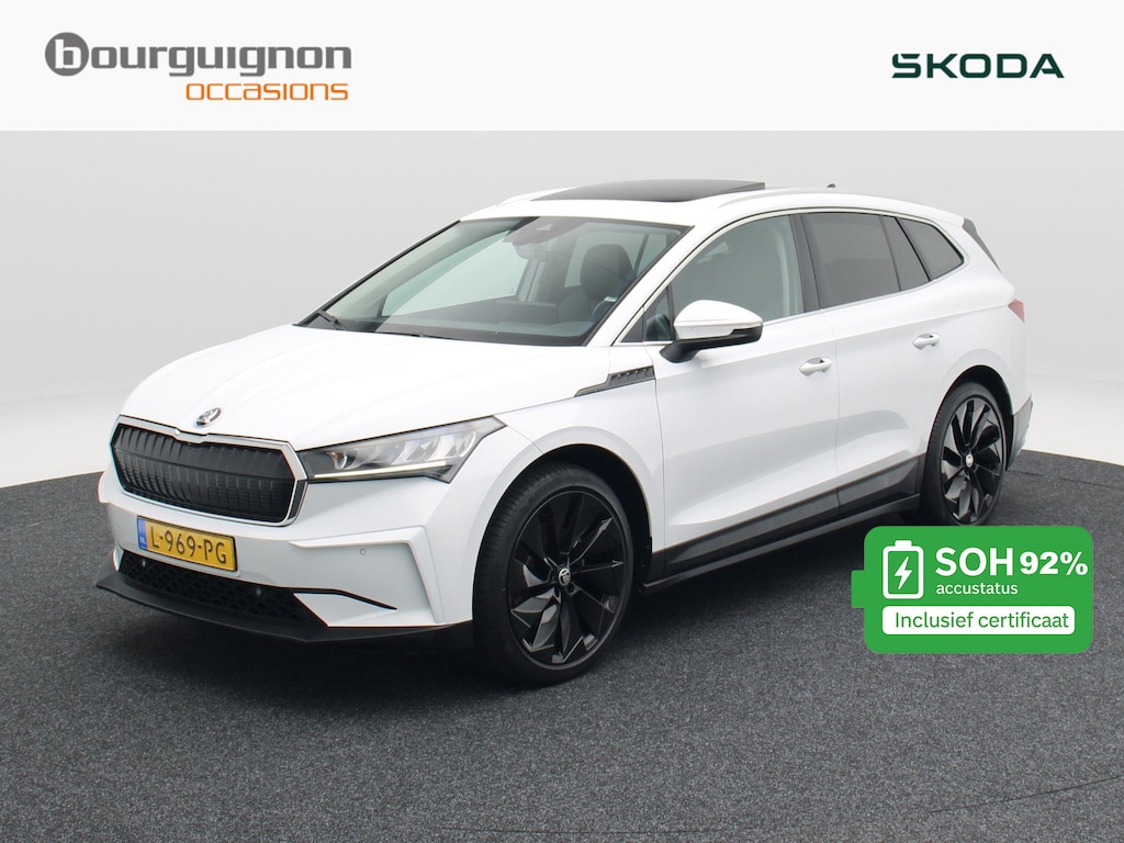 Skoda Enyaq iV 60 180 Pk | Panoramadak | Crystal Light LED | Stuur- en Stoelverwarming | Privacy Glass | Camera | 21 Inch