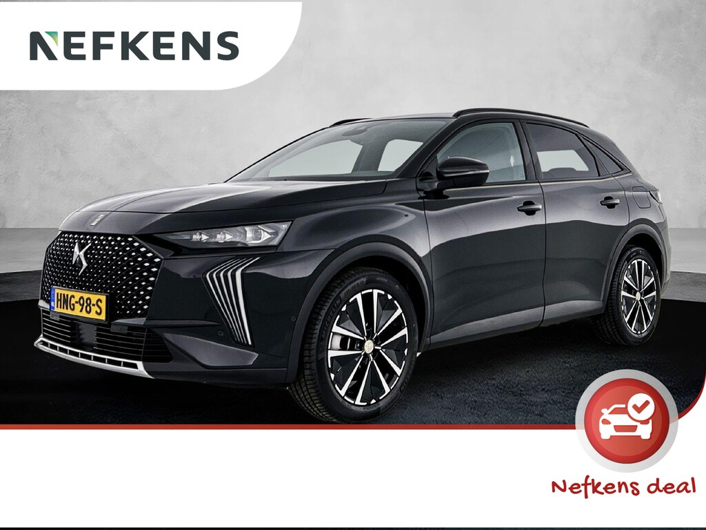 DS 7 1.6 PHEV 225 Edition France | Navigatie | Rondomzicht Camera | Alcantara Bekleding | Voorstoelen Verwarmd | Elektrische Achterklep met Sensor | Full-LED Koplampen | Dodehoek Detectie | Adaptieve Cruise Control | 19" Lichtmetalen Velgen | Apple Carplay/Android Auto |