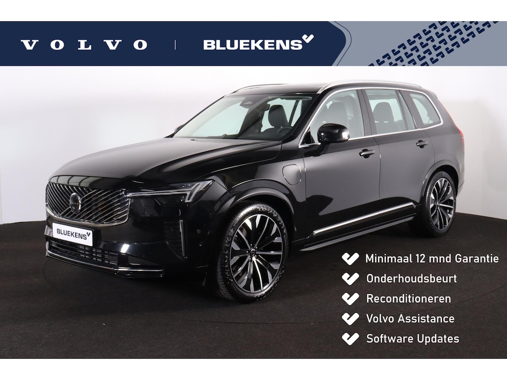 Volvo XC90 T8 Recharge AWD Ultra Dark - Luchtvering - Panorama/schuifdak - IntelliSafe Assist & Surround - 360º Camera - Bowers & Wilkins audio - Adaptieve LED koplampen - Verwarmde voorstoelen, stuur & achterbank - Parkeersensoren voor & achter - Elektr. bedienb. voorstoelen met geheugen - Draadloze tel. lader - Inklapbare trekhaak - 21' LMV