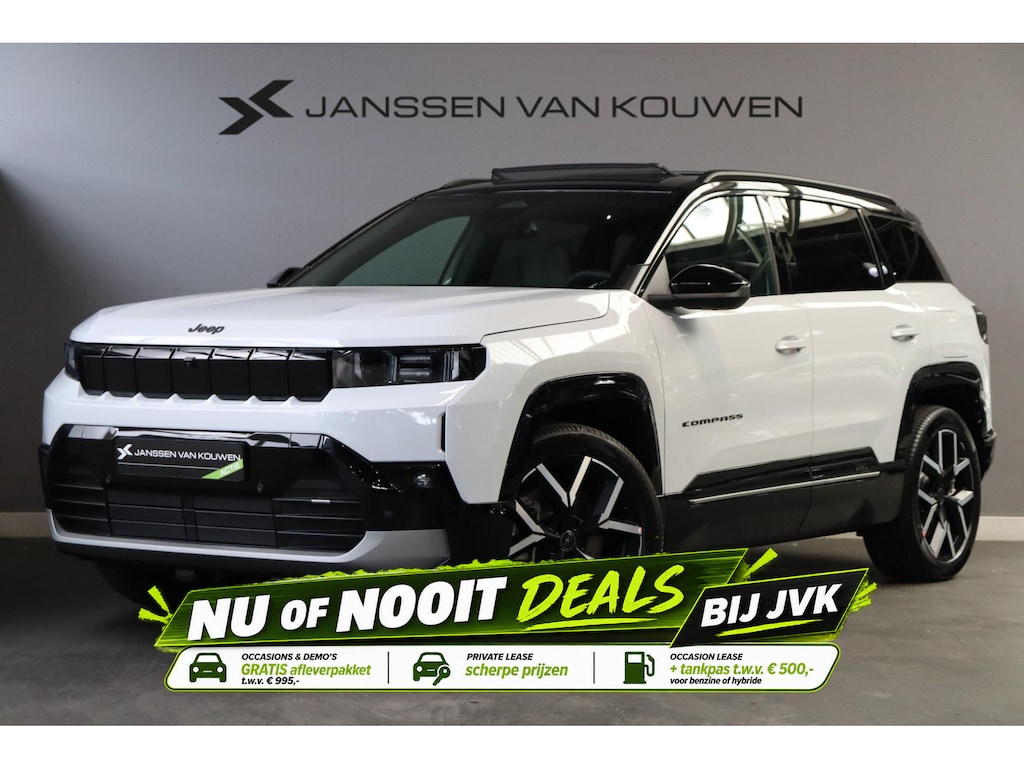 Jeep Compass First Edition 1.6 E-Hybrid Panoramadak / Stoelkoeling - Verwarming / Massage / 360 Camera