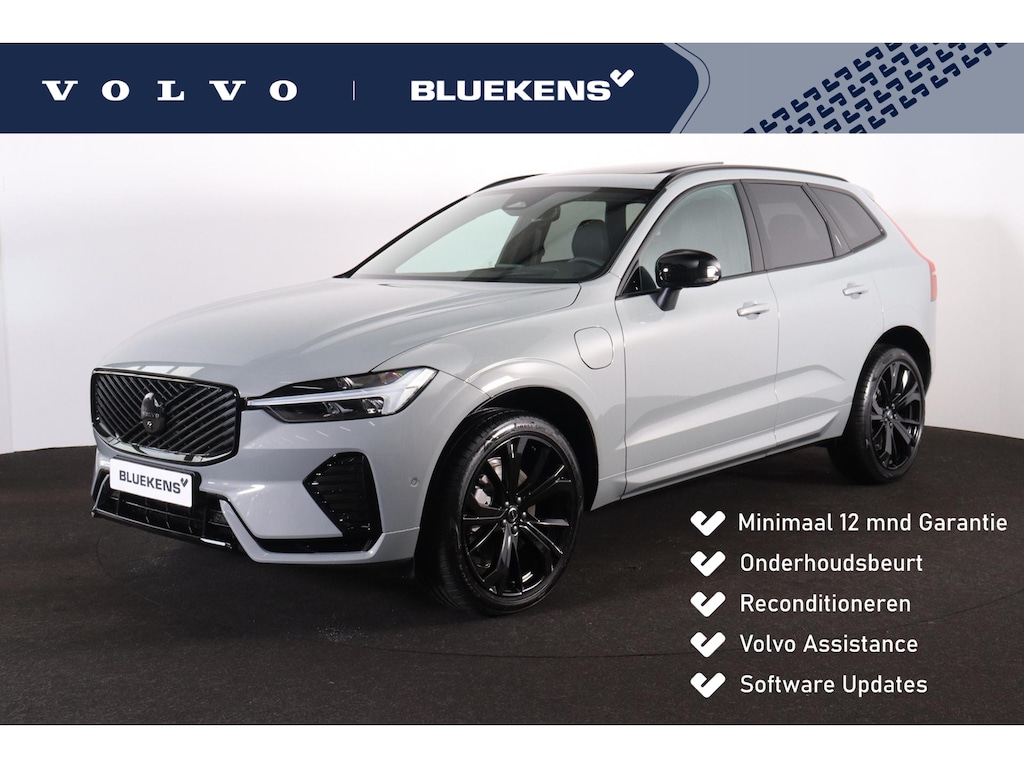 Volvo XC60 T6 Recharge AWD Plus Black Edition - Panorama/schuifdak - IntelliSafe Assist & Surround - 360º Camera - Harman/Kardon audio - Verwarmde voorstoelen, stuur & achterbank - Parkeersensoren voor & achter - Elektr. bedienb. voorstoelen met geheugen - Head up display - Draadloze tel. lader - Extra getint glas - 21' LMV