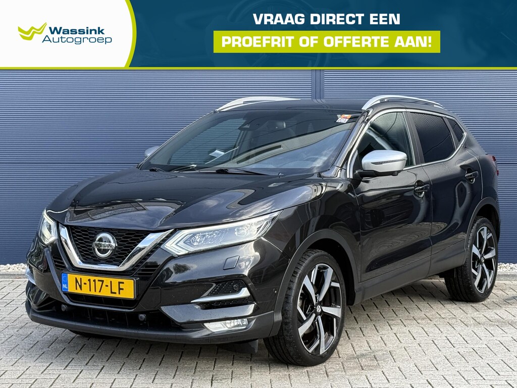 Nissan Qashqai 1.3 DIG-T Tekna + | Navigatie | Camera | Panoramadak | Bose | Trekhaak | Memory | Stoelverwarming | Leder