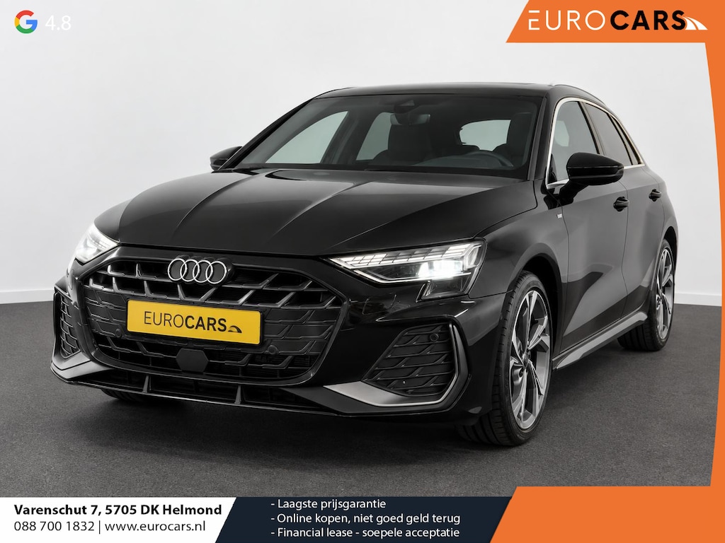 Audi A3 Sportback 40 TFSI e 204pk Automaat S-Line edition Comfort pakket Plus Lichtmetalen Velgen 18" Matrix Led Parkeer sensoren Camera Cruise Control Adaptive Navigatie Apple Carplay/Android Auto
