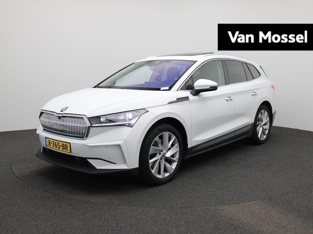 Skoda Enyaq iV 80 | PANORAMADAK | TREKHAAK | STOELVERWARMING VOOR EN ACHTER | STUURVERWARMING | ELEKTRISCHE ACHTERKLEP | COGNAC LEDEREN BEKLEDING |