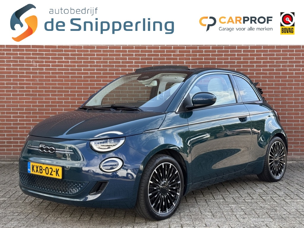 Fiat 500C La Prima 42 kWh CABRIO SOH 94% ADAPT-CRUISE CAMERA STOELVW LMV CARPLAY PDC LED