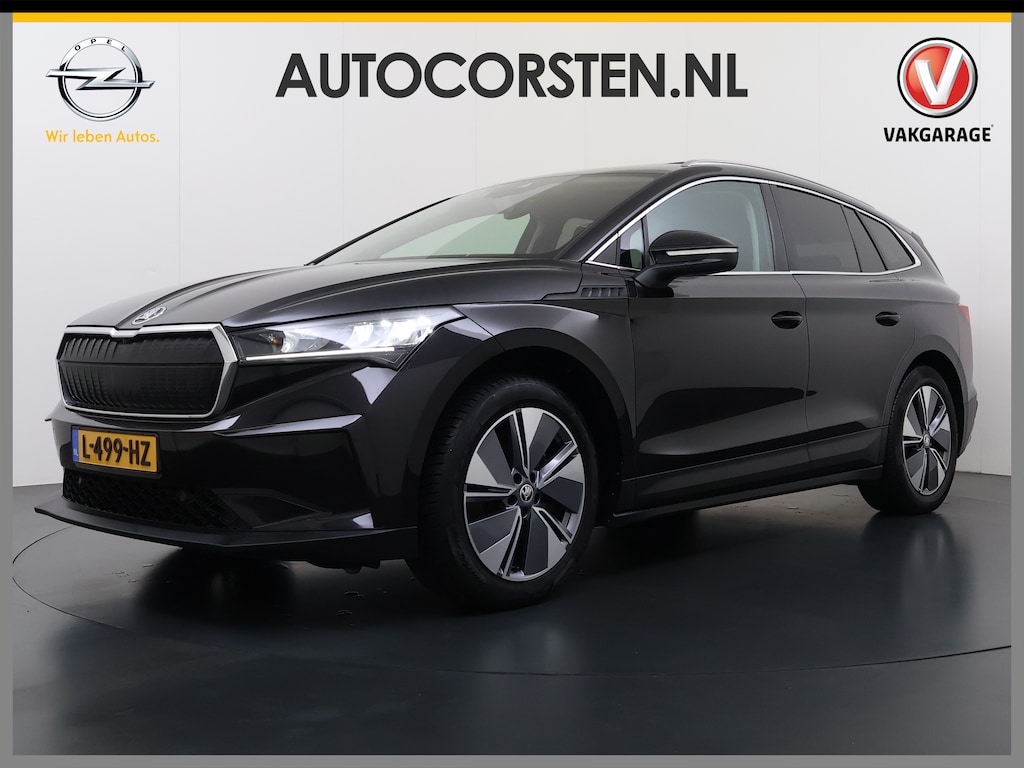Skoda Enyaq iV 80 SOH 91% Warmtepomp Panoramadak Trekhaak Leder+Verwarmd Stuurverwarming Assistentie-Climate 2-Comfort-Pakket Adap.Cruise 3 Zone Ecc Camera Apple Carplay Android Auto Leder-pakket Keyless advanced Lmv Led P-Assist 1.000KG Trekgewicht 1e Eigenaar Origineel Nederlandse Auto