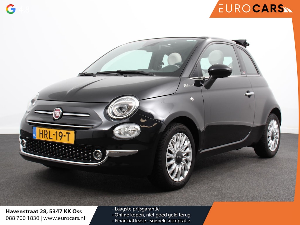 Fiat 500C 1.0 Hybrid Dolcevita Leder Navigatie Apple Carplay/Android Auto Parkeersensoren achter Cruise Control Climate Control