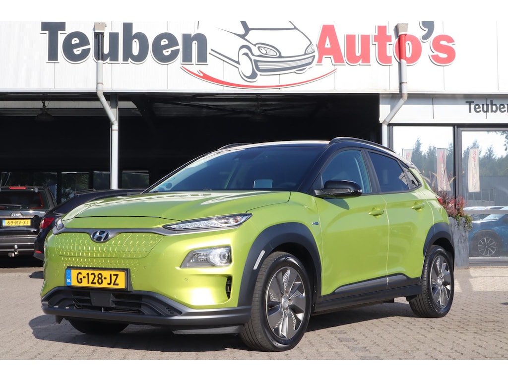 Hyundai Kona Electric EV Premium 64 kWh | SOH 90,7% | Stoelverwarming-ventilatie | Trekhaak | Head-up display | Camera