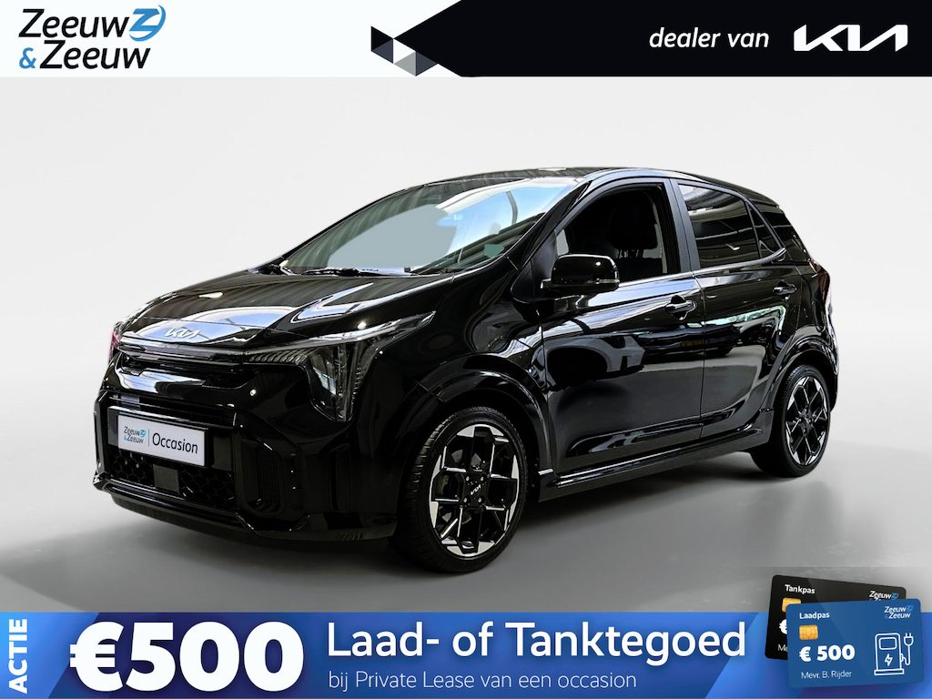 Kia Picanto 1.0 DPI GT-Line Automaat | Apple Carplay / Android Auto | Navigatiesysteem | Stoel + Stuurverwarming | Elektrisch Bedienbaar Schuif / Kanteldak | Parkeersensoren + Camera Achter | Cruise Control | Dodehoekdetectie + Correctie | Lichtsensor | 16"Lichtmetalen Velgen