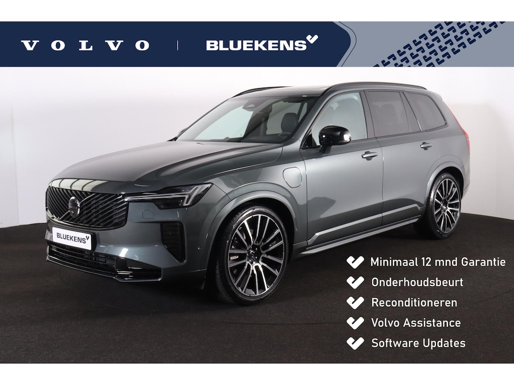 Volvo XC90 T8 Recharge AWD Ultra Dark Exec. Ed. - Luchtvering - Panorama/schuifdak - IntelliSafe Assist & Surround - 360º Camera - Bowers & Wilkins audio - Adaptieve LED koplampen - Verwarmde voorstoelen, stuur & achterbank - Parkeersensoren voor & achter - Elektr. bedienb. voorstoelen met geheugen - Head up display - Draadloze tel. lader - Extra getint glas - 22' LMV
