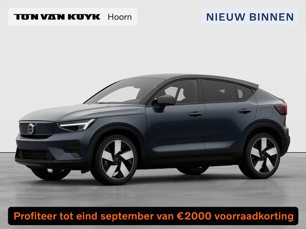 Volvo EC40 Single Motor Extended Range Plus Europa 82 kWh Dak hoogglans zwart, extra getint glas, 20 inch velgen