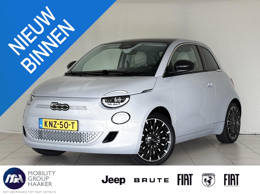 Fiat 500 La Prima 42 kWh | Panoramadak | Apple-Android | 8 Jaar Fabrieks-Garantie