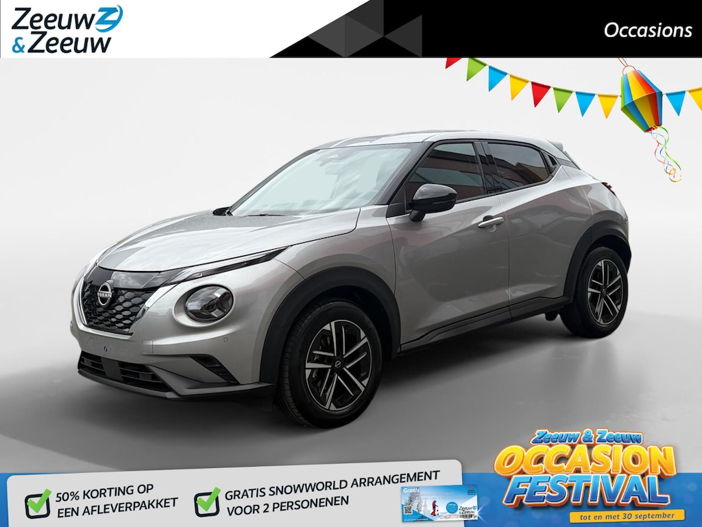 Nissan Juke 1.6 Hybrid N-Connecta Lichtmetalen velgen | Navigatie | Apple Carplay/ Android Auto | Achteruitrijcamera | Climate Control | Parkeersensoren voor & achter |