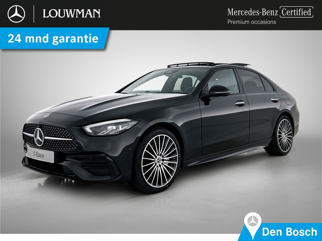 Mercedes-Benz C-klasse 300 e Business Solution AMG | Winter pakket | Nightpakket | Middenconsole metaalstructuur | Trekhaak | Inclusief 24 maanden MB Certified garantie voor Europa.