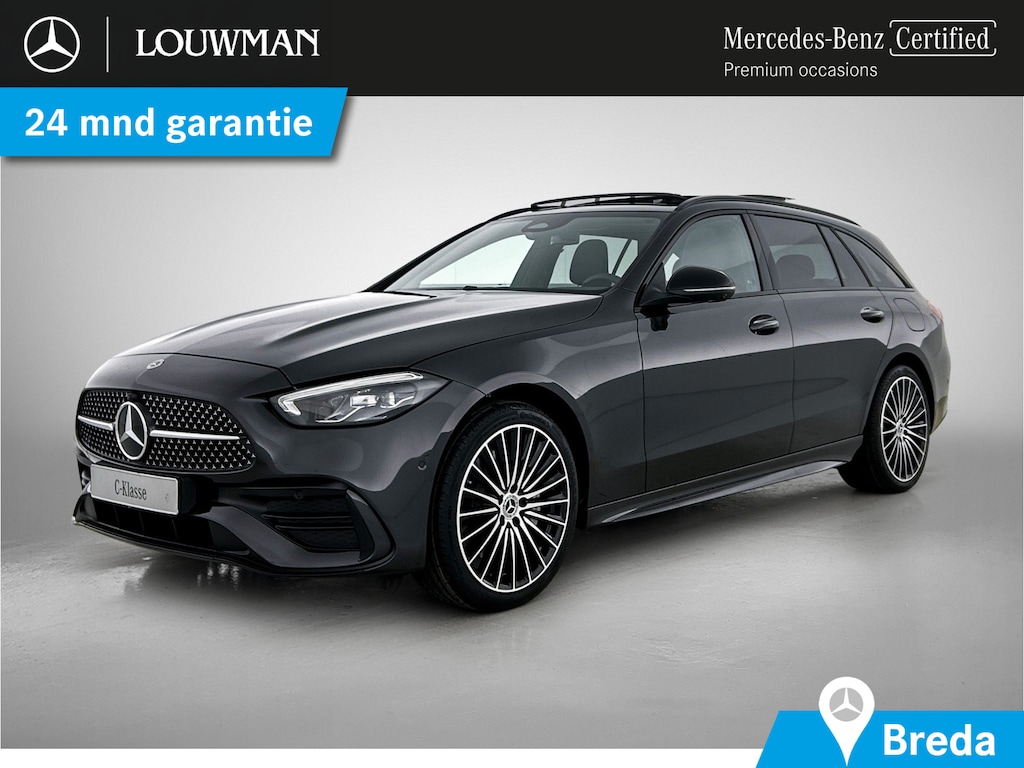 Mercedes-Benz C-klasse Estate 300 e Business Solution AMG | Trekhaak | Memorypakket | Multibeam LED | Nightpakket | Distronic | Dodehoekassistent | Inclusief 24 maanden MB Certified garantie voor Europa.