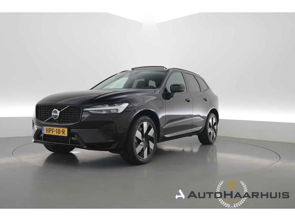 Volvo XC60 2.0 T8 Plug-in hybrid AWD Ultimate Dark | Pano | Trekhaak | HUD | Pilot Assist | Bliss | Leder | H&K | 360cam | Stoel- Stuurverw.