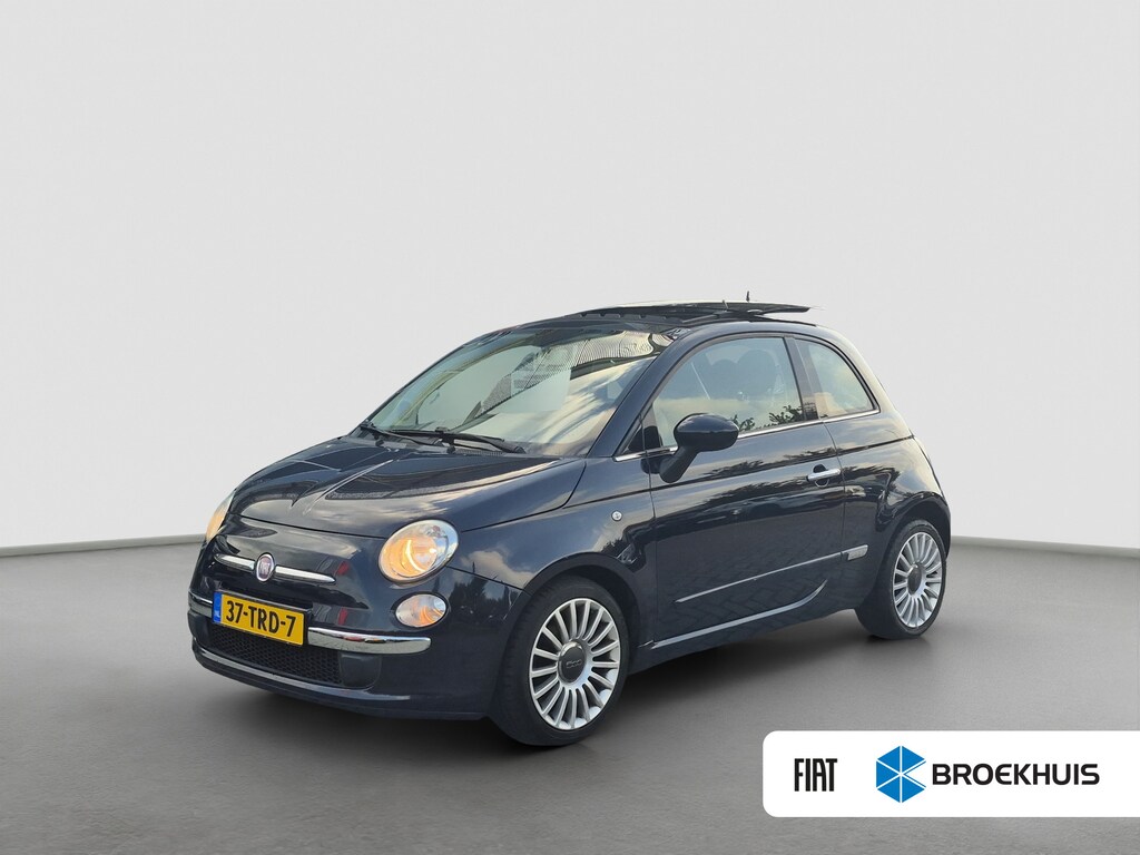 Fiat 500 0.9 TwinAir Lounge Automaat | Elektrisch schuif/kanteldak | Vol Leder | Climate control | 16 inch lmv |