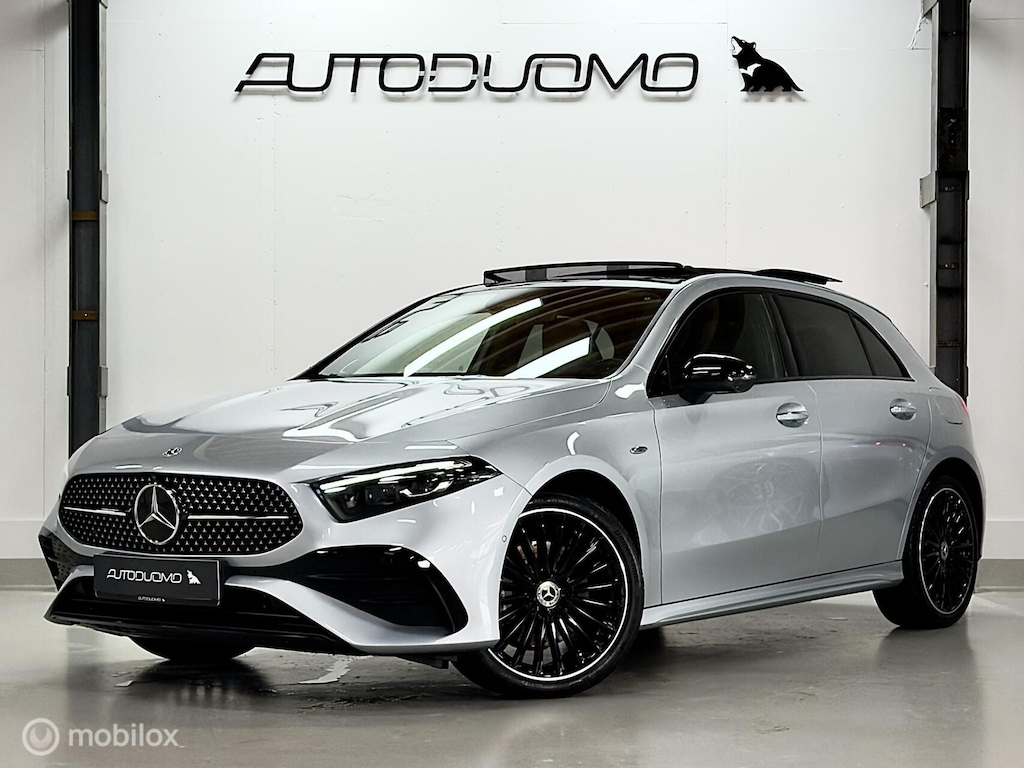 Mercedes-Benz A-klasse 250e AMG | Pano | Burmester | Memory | Beam | 360 | Full Leather | 19" | Stoel- & stuurverwarming | Fingerprint | 24mnd Garantie | ACC | Keyless | Sfeer | 360 guard | 218 PK