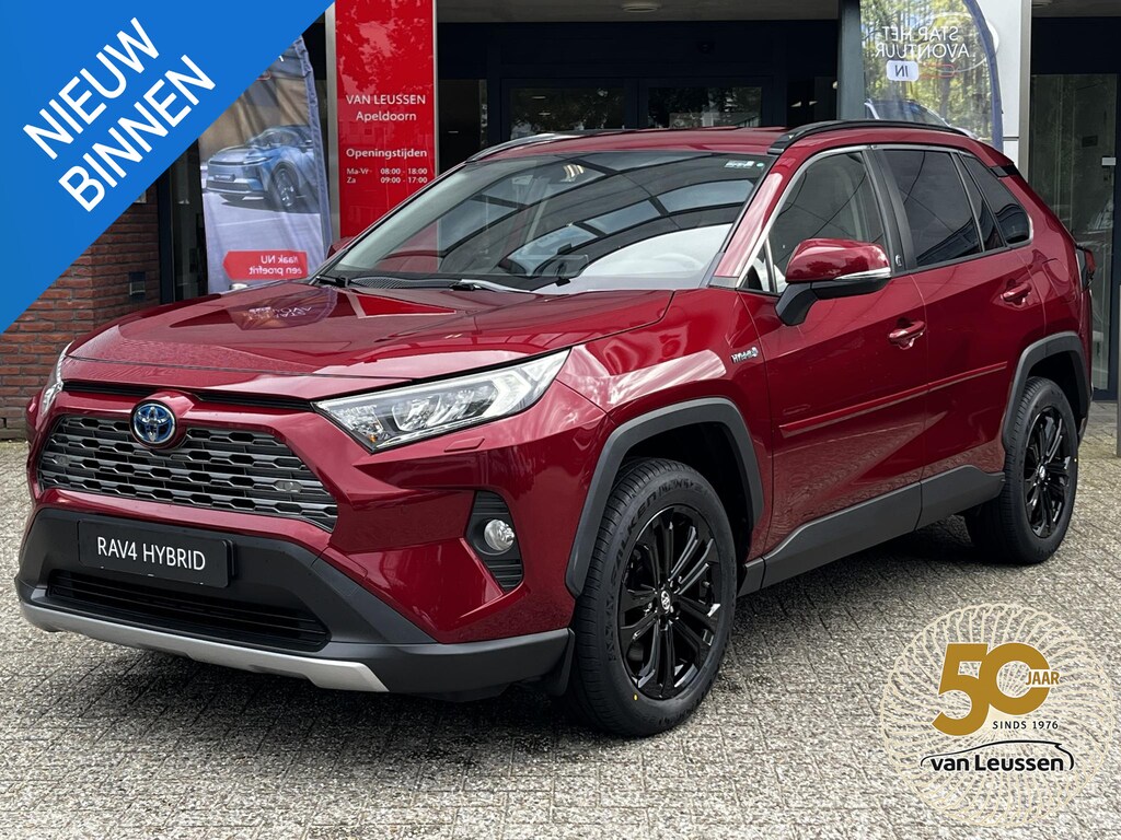 Toyota RAV4 2.5 Hybrid AWD Style EL-ACHTERKLEP PARK-SENSOR APPLE/ANDROID ALARM KLASSE 3 VOORBEREIDING TREKHAAK STOEL/STUURVERWARMING EL-BINNENSPIEGEL CLIMA STANDKACHEL