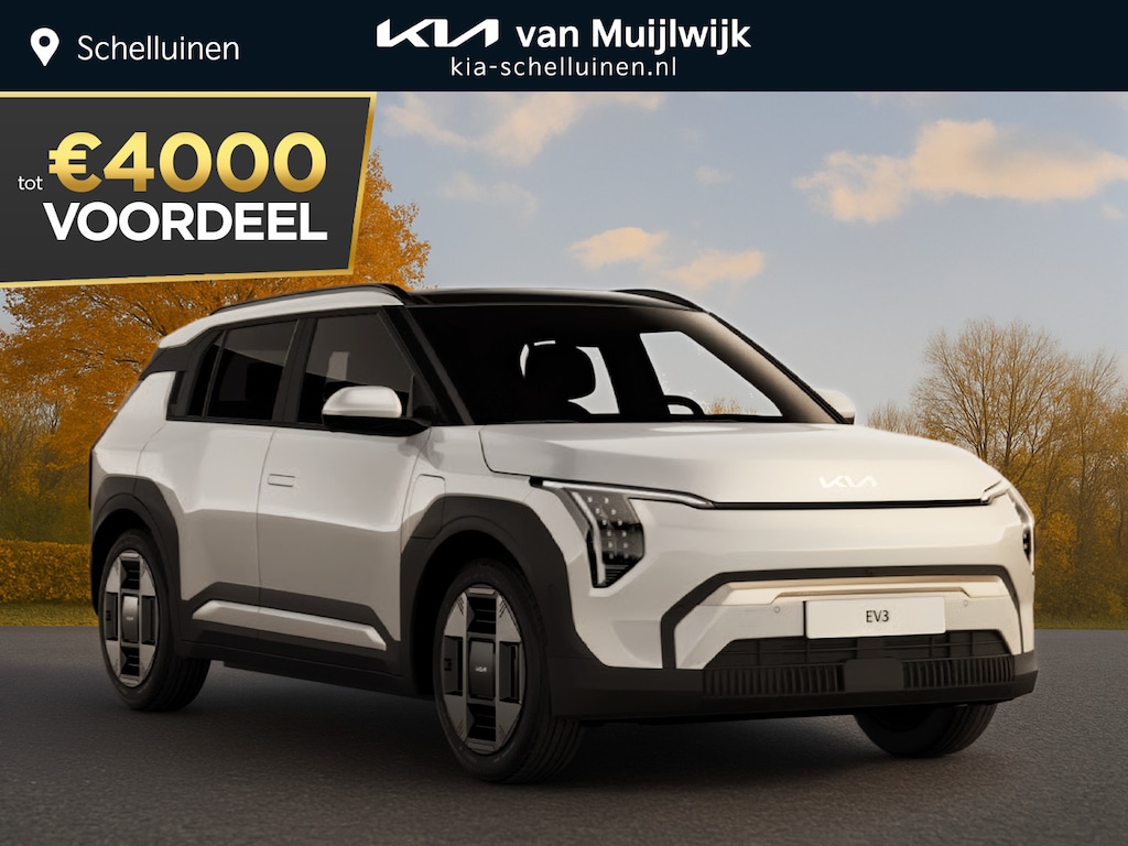 Kia EV3 Air 58.3 kWh €32.995,- RIJKLAAR! Nu €4.000,- voordeel! Diverse kleuren !  Nu extra scherp geprijsd! Informeer naar de actievoorwaarden !