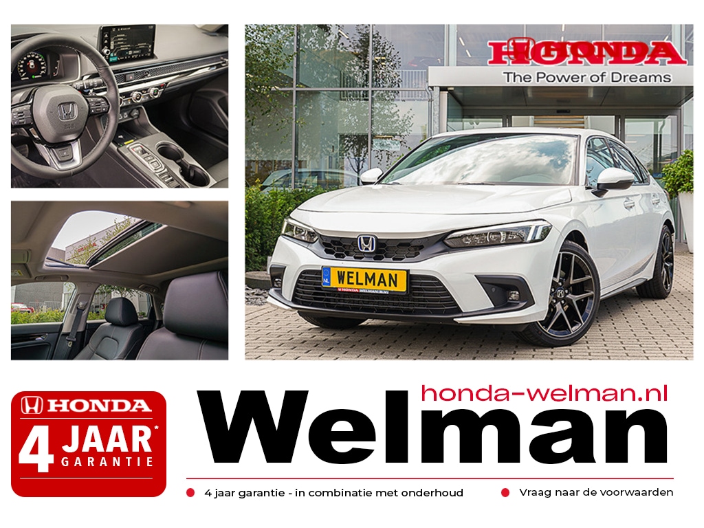 Honda Civic 2.0i e:HEV ADVANCE - PANORAMADAK - LEDER - FULL HYBRID