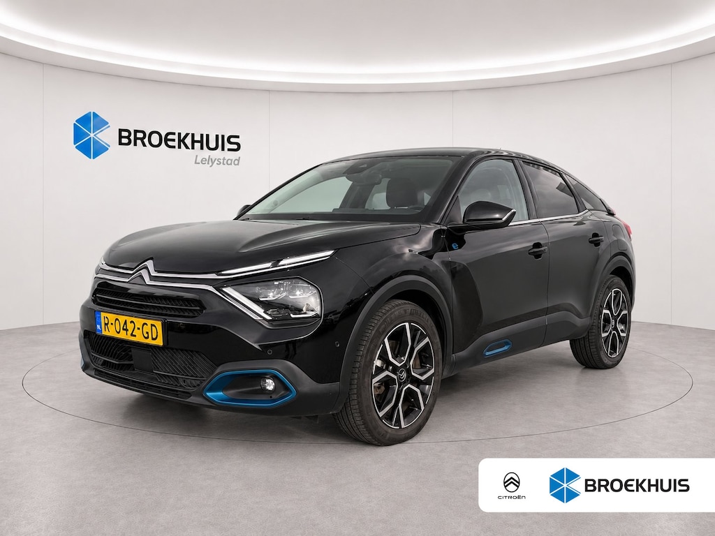 Citroën E-C4 Ë-C4 50KWH 136PK SHINE AUTOMAAT SOH 90,19% / NAVI / LEDER / CLIMA / LED / PDC / 18" LMV / CAMERA / BLUETOOTH / CRUISECONTROL !!