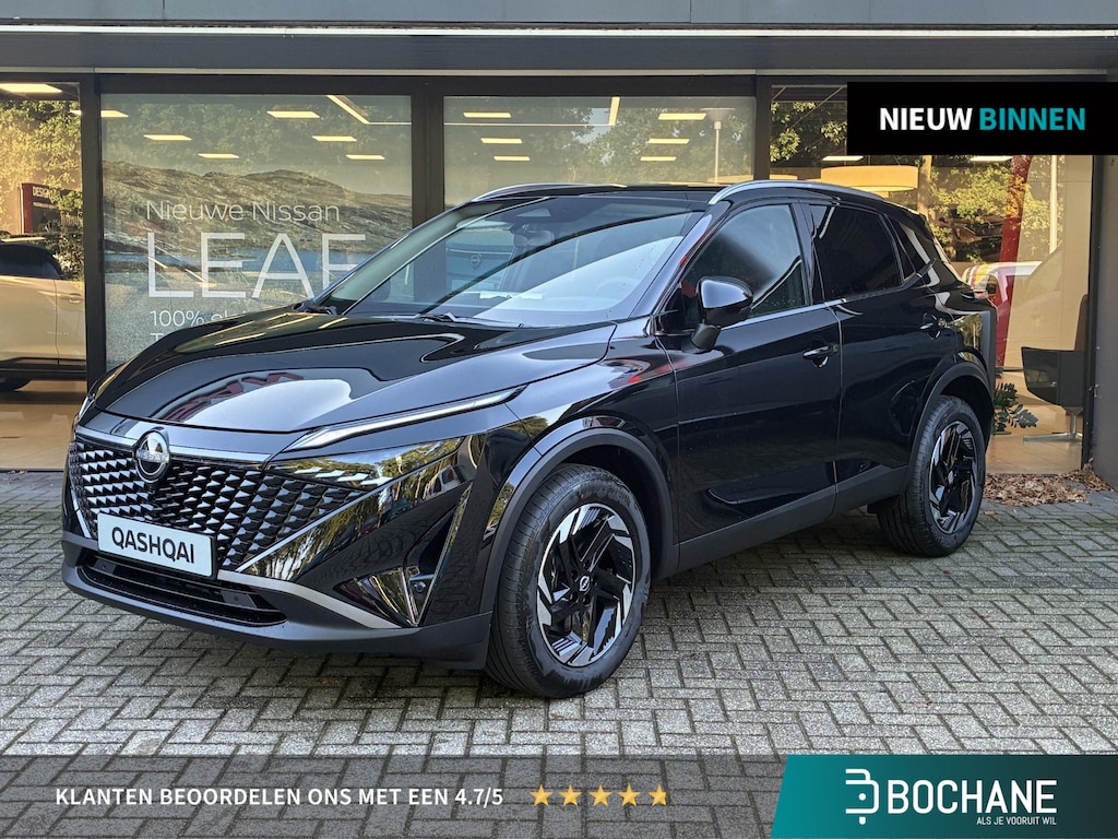 Nissan Qashqai 1.5 e-Power N-Design NIEUW UIT VOORRAAD LEVERBAAR | Panoramisch glazen dak | Stuurverwarming | Verwarmde voorruit| Parkeersensoren voor- en achter | Stoelverwarming | Appele CarPlay & Android Auto | Adaptieve Cruise Control | Tot 10 jaar fabrieksgarantie