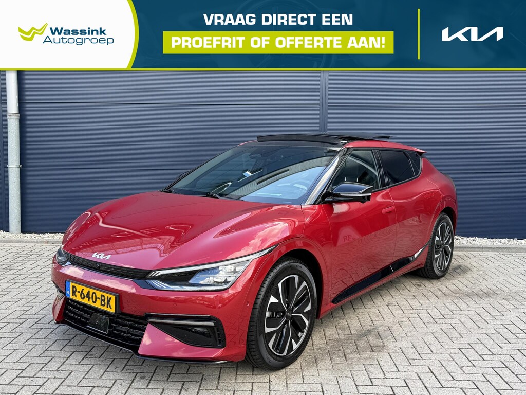 Kia EV6 GT-Line 77.4 kWh Navigatie | Apple Carplay/Android Auto| Panoramadak | Trekhaak | HUD | Stoelverwarming/ventilatie | Stuurwiel verwarming