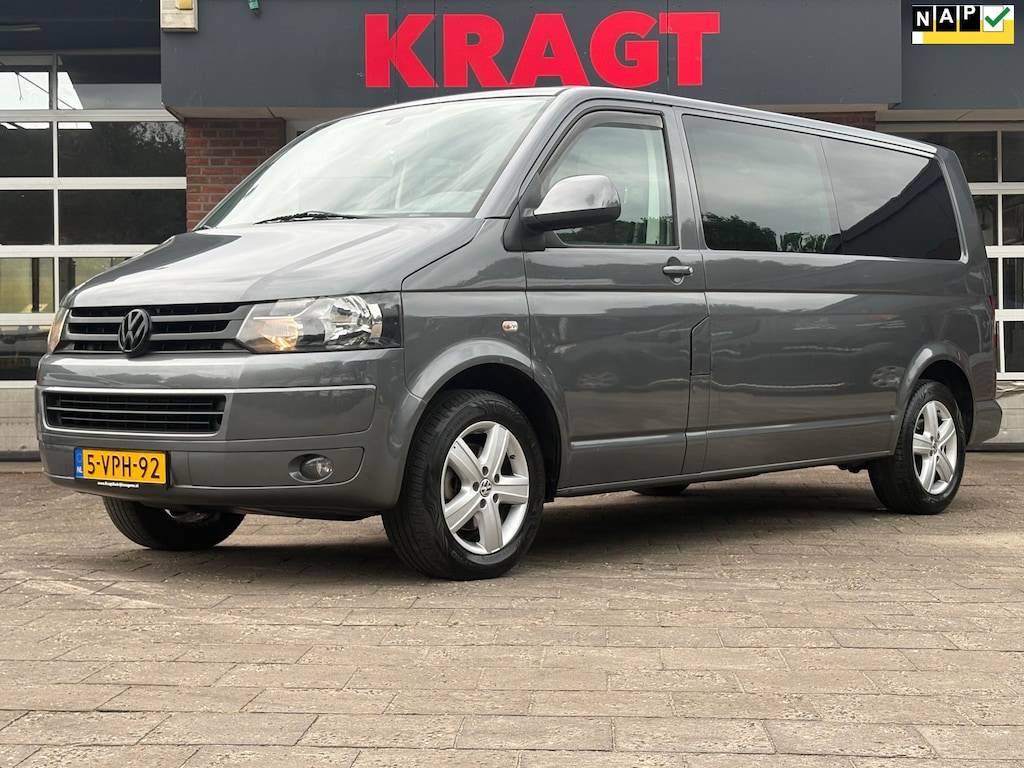 Volkswagen Transporter 2.0 TDI L2H1|140PK|MARGE|NAP|DUBBELCABINE|AUTOMAAT|schuif-/kanteldak|trekhaak 2500KG|airco|cruise|bluetooth