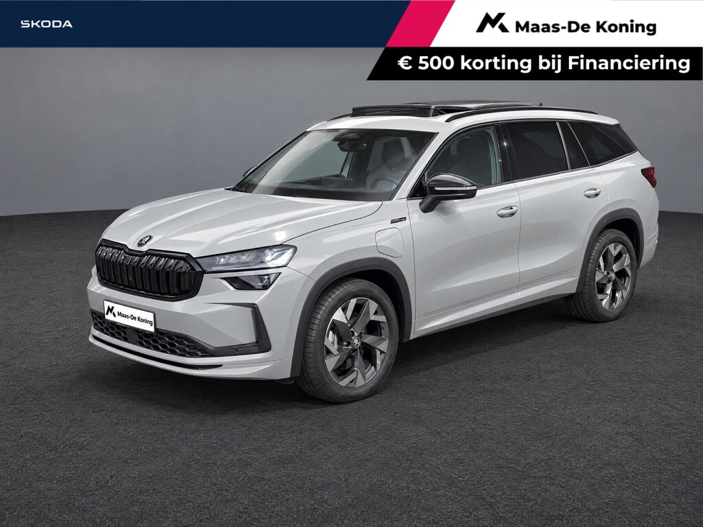 Skoda Kodiaq 1.5 TSI 204pk DSG PHEV Sportline Business · Panoramadak · Camera · Wegklapbare Trekhaak · Elek. Achterklep · Elek. Voorstoel · 19'' Inch · Garantie t/m 06-07-2030 of 100.000km