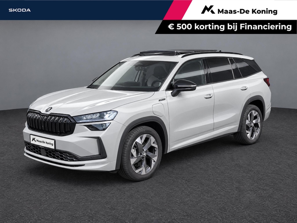 Skoda Kodiaq 1.5 TSI 204pk DSG PHEV Sportline Business · Panoramadak · Wegklapbare Trekhaak · Camera · Elek. Voorstoel · Elek. Achterklep · 19'' Inch · Garantie t/m 24-06-2030 of 100.000km
