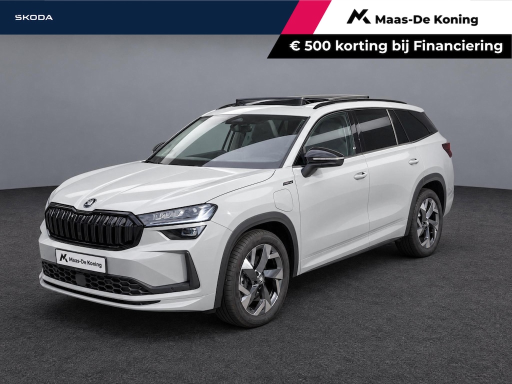 Skoda Kodiaq 1.5 TSI 204pk DSG PHEV Sportline Business · Panoramadak · Camera · Wegklapbare Trekhaak · Elek. Voorstoel · Elek. Achterklep · 19'' Inch · Garantie t/m 24-06-2030 of 100.000km