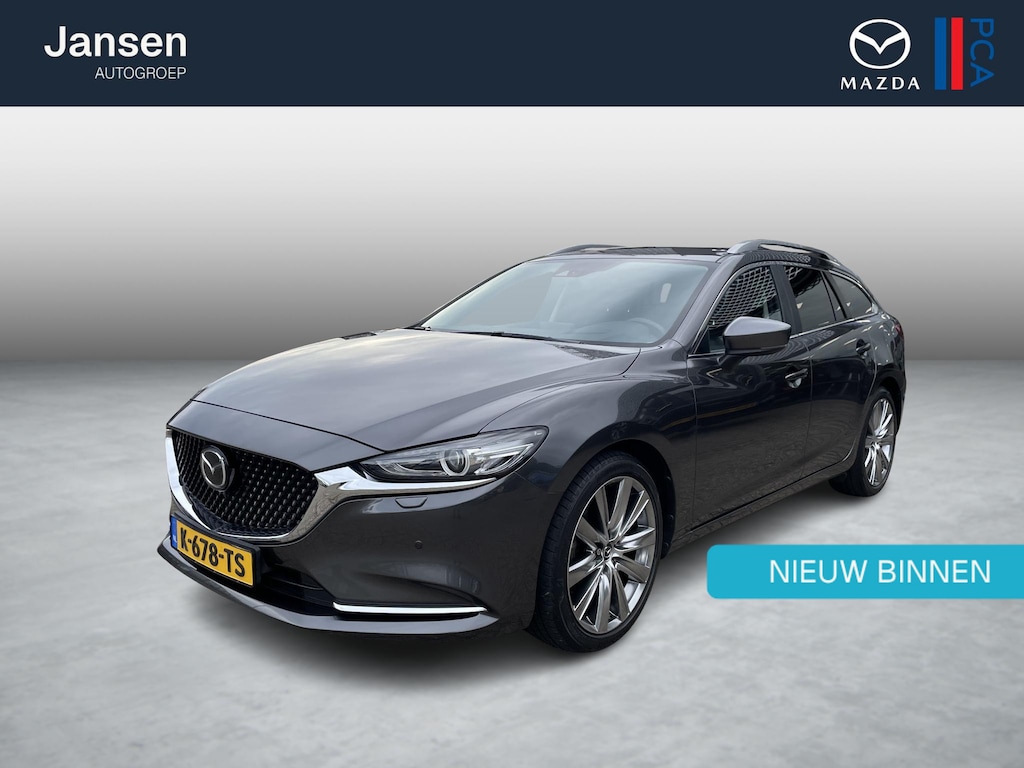 Mazda 6 Sportbreak 2.0 SkyActiv-G 165 Business , Automaat, Trekhaak, Leder, Bose, Adap.Cruise, Clima, Stoel/Stuurverwarming, Stoelventilatie, 360 Camera, Apple Carplay, Android Auto, LMV 19 Inch,