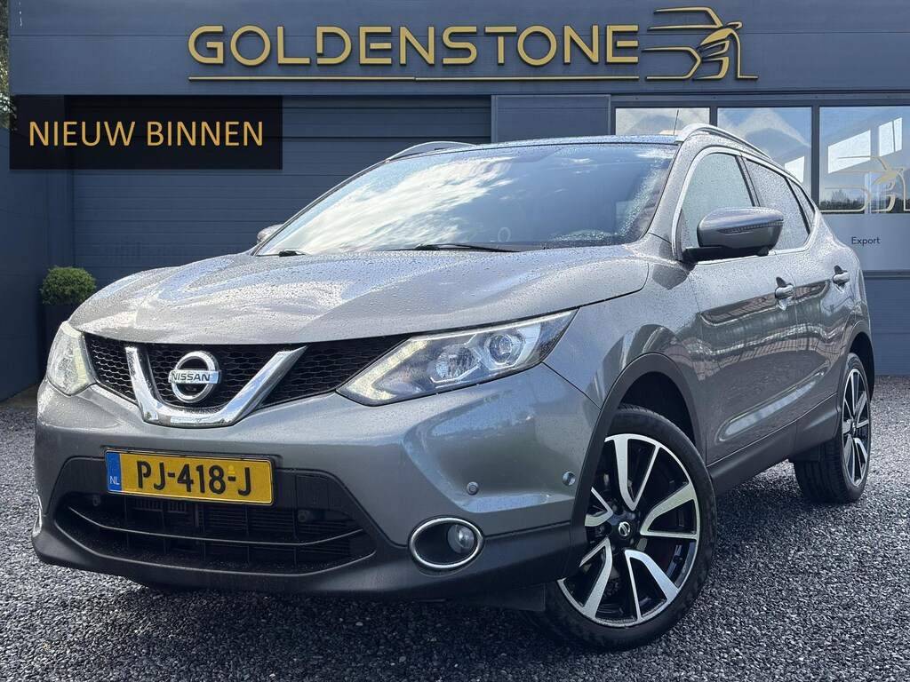 Nissan Qashqai 1.2 Tekna ✓1e Eigenaar✓Pano✓Leder✓Trekhaak✓360° Camera✓Keyless✓19''Lm velgen✓Clima✓Cruise✓Stoelverw✓6 Bak✓115pk✓N.A.P✓Apk tot 07-2027