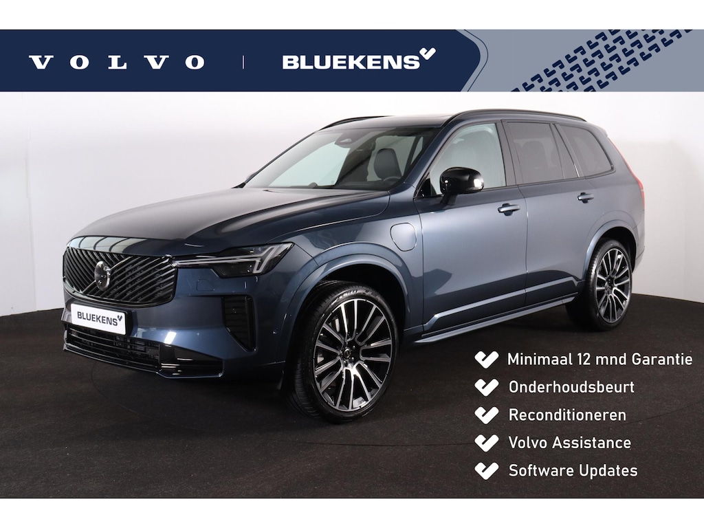 Volvo XC90 T8 Recharge AWD Ultra Dark Exec. Ed. - Panorama/schuifdak - Luchtvering - IntelliSafe Assist & Surround - 360º Camera - Bowers & Wilkins audio - Verwarmde voorstoelen, stuur & achterbank - Parkeersensoren voor & achter - Elektr. bedienb. voorstoelen met geheugen - Head up display - Draadloze tel. lader - Extra getint glas - 22'' LMV