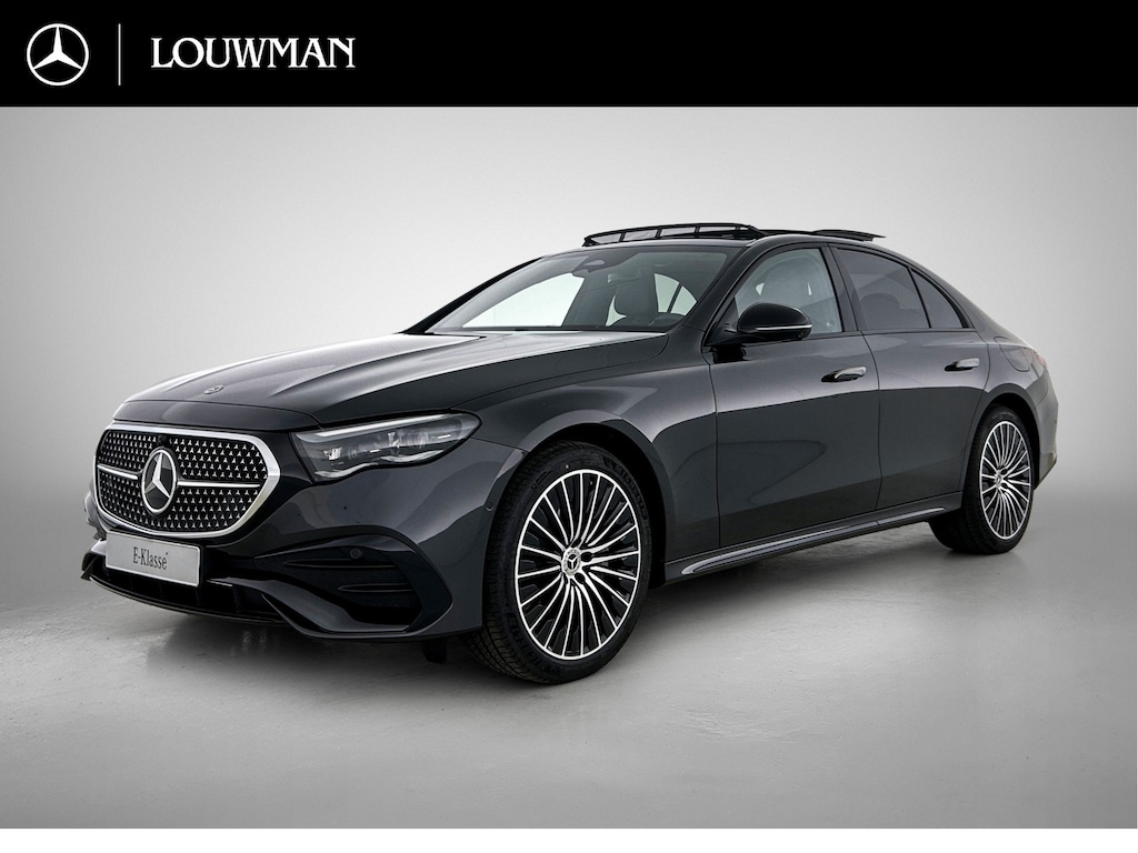 Mercedes-Benz E-klasse 300 e Business Solution AMG | Premium pakket | Winterpakket | Nightpakket | Leder pakket | USB–pakket Plus | Trekhaak | Panoramaschuifdak | 360° camera | Burmester® 4D surround sound | 20-inch Multispaak AMG velgen | GUARD 360° |