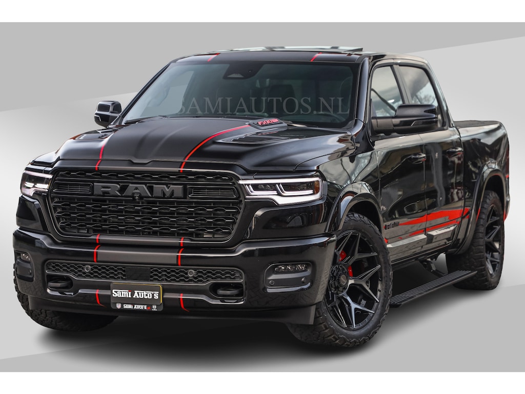 Dodge Ram LIMITED 2027 5.7 V8 HEMI | MAXIMAAL UITGERUST | DUBBELE CABINE | 5 PERSOONS | DC | Allernieuwste Limited uitvoering – volledig uitgerust met alle opties, inclusief MWK en normale laadbak Voorraad nr 3806