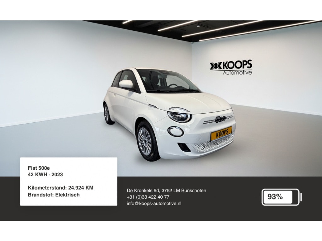 Fiat 500e 42 KWH SOH 93% | Carplay | Cruise control | Lane assist