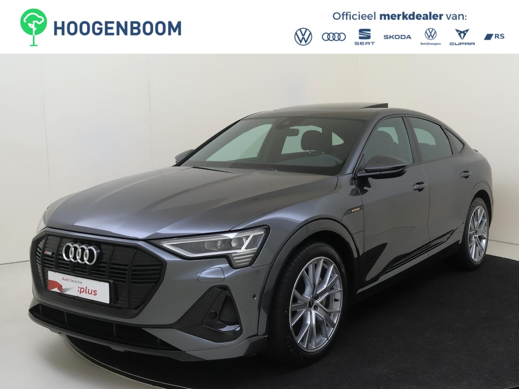 Audi e-tron Sportback 55 quattro S edition 95 kWh | SoH 100% | Panoramadak | Trekhhaak | Luchtvering | Lederen bekleding 'Dinamica' | Matrix LED verlichting | Cruise control | Stoelverwarming | Navigatie Plus |