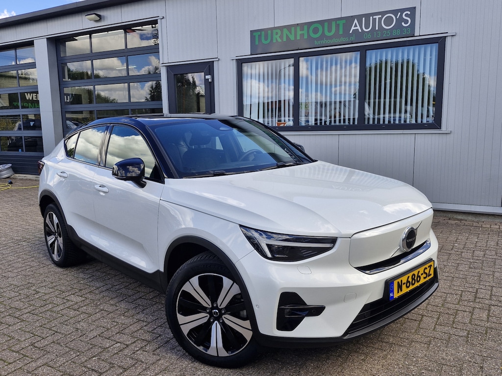 Volvo C40 Recharge Twin Intro Edition 78 kWh | Crystal White Pearl | getinten ramen | warmte pomp