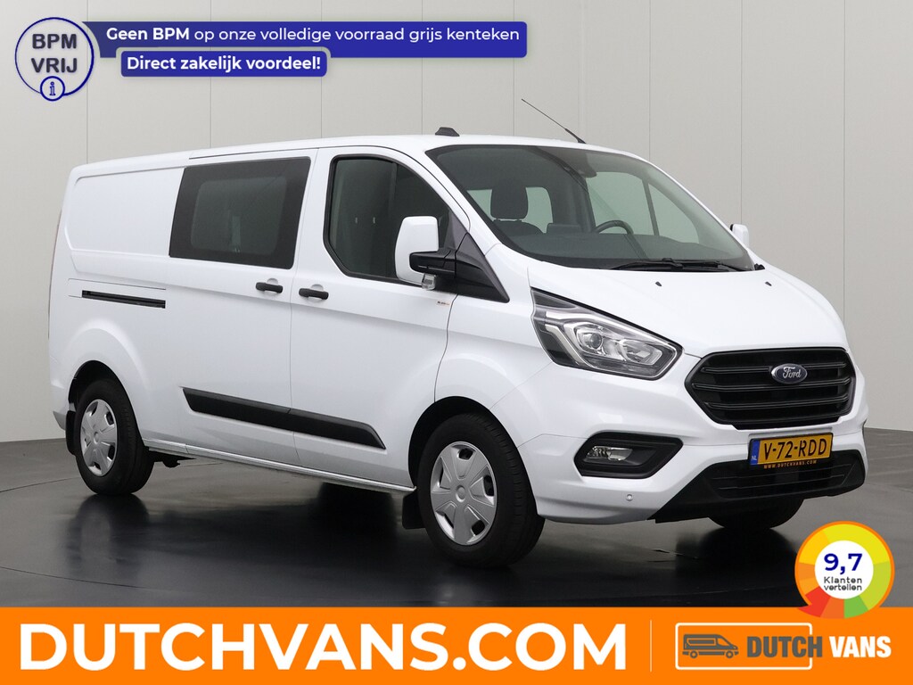 Ford Transit Custom 2.0TDCi 130PK Lang Dubbele Cabine | Kastinrichting | Navigatie | Camera | Multimedia | Airco | Cruise
