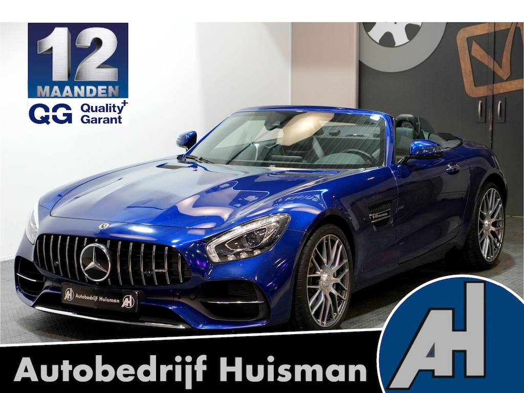 Mercedes-Benz AMG-GT Roadster 4.0 V8 350kW/476pk DCT7 DISTRONIC + BURMESTER + SOFTLEDER + AIRSCARF + CAMERA + DODEHOEK MELDER + PRE-SAFE + AMG PERF. UITLAAT + RIDE MODES + KEYLESS ENTRY&GO + PARKSENSOREN V&A + FOLIE VOORBUMPER + 19"/20" AMG-VELGEN GEPOLIJST!