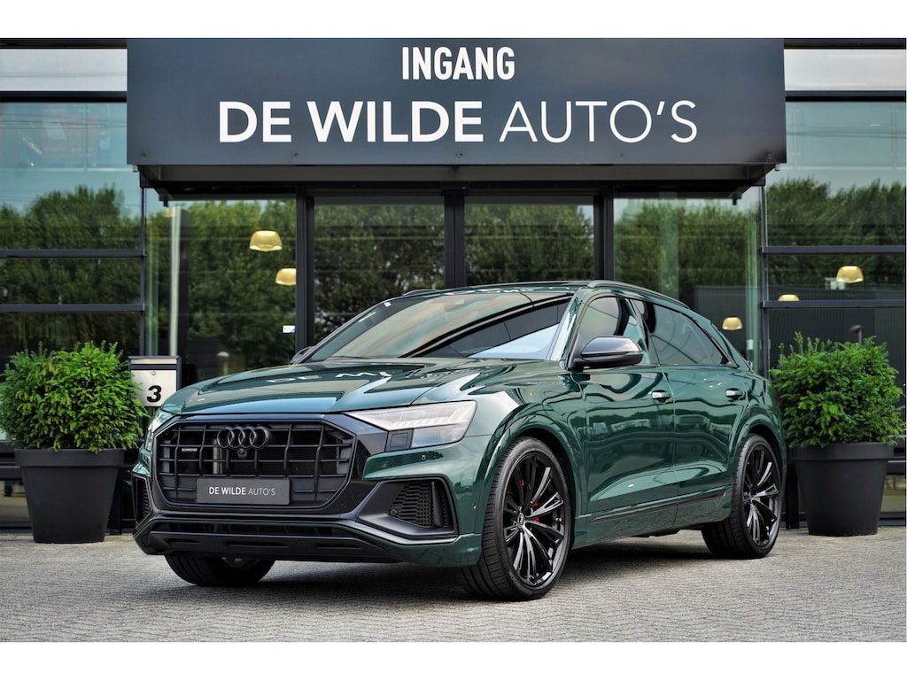 Audi Q8 55 TFSI e quattro S-line Competition GoodwoodGreen RS-seats Carbon Pano B&O Head-up