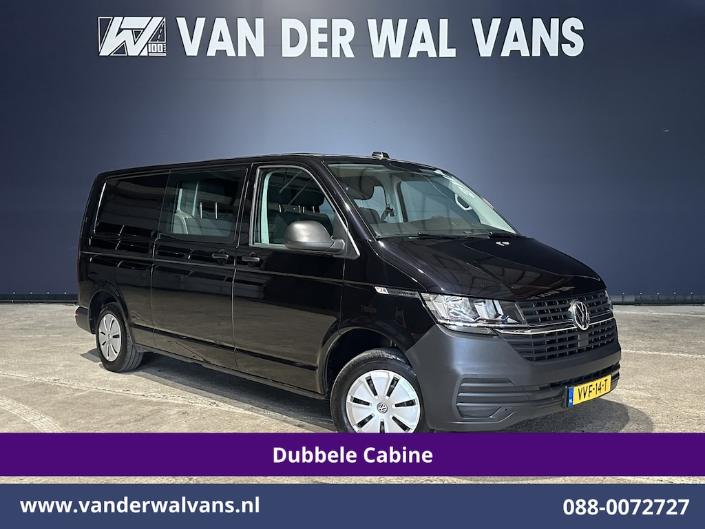 Volkswagen Transporter 2.0 TDI 150pk Automaat L2H1 Dubbele Cabine Euro6 Airco | 6-Zits | Camera | Navigatie | Apple Carplay | Cruisecontrol Android Auto, Stoelverwarming, 2500kg Trekhaak, Achterklep