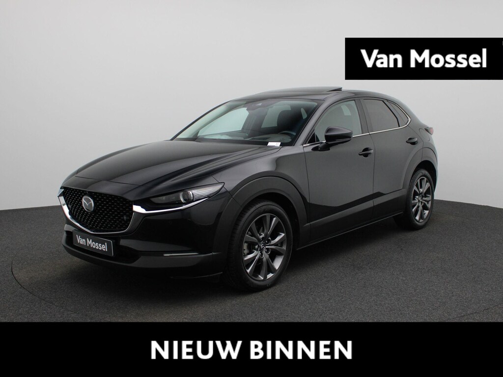 Mazda CX-30 2.0 Skyactiv-X 187Pk Auto Skycruise | Navigatie | Bose Premium Audio | 360 Camera | Stoel & Stuurverwarming | Dodehoek Detectie | Elektrisch Bedienbare Stoelen & Achterklep | Schuif/Kanteldak |