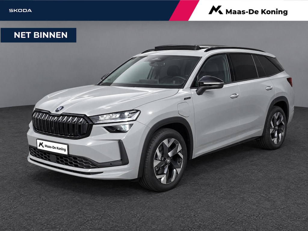 Skoda Kodiaq 1.5 TSI 204pk DSG PHEV Sportline Business · Panoramadak · Camera · Wegklapbare Trekhaak · Elek. Voorstoel · 19'' Inch · Garantie t/m 22-06-2030 of 100.000km